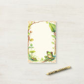 枠付きカエル3 ポストイット (デスク上)