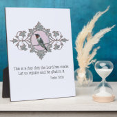 枠付きルビーの喉を切ったハミングバード フォトプラーク (側面)