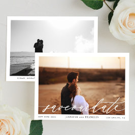 枠付き白黒QRコード写真 セーブザデート