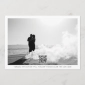 枠付き白黒QRコード写真 セーブザデート (裏面)