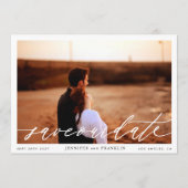 枠付き白黒QRコード写真 セーブザデート (正面)