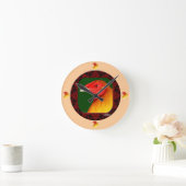 枠付きGamecock ラウンド壁時計 (ホーム)