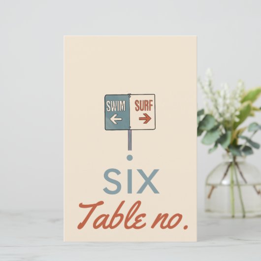 枠結婚の海動物付きのテーブル番号 (スタンド正面)