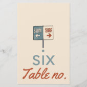 枠結婚の海動物付きのテーブル番号 (正面)