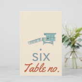 枠結婚の海動物付きのテーブル番号 (スタンド正面)