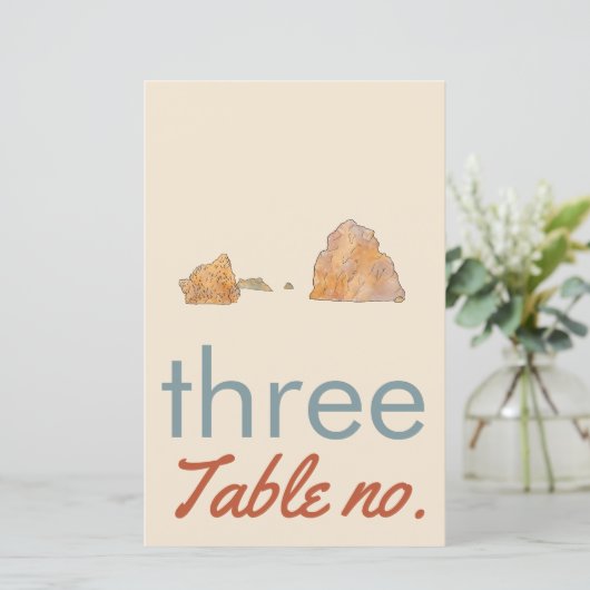 枠結婚の海動物付きのテーブル番号 (スタンド正面)