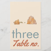 枠結婚の海動物付きのテーブル番号 (正面)