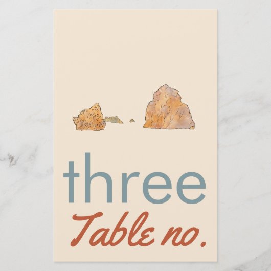 枠結婚の海動物付きのテーブル番号 (正面)