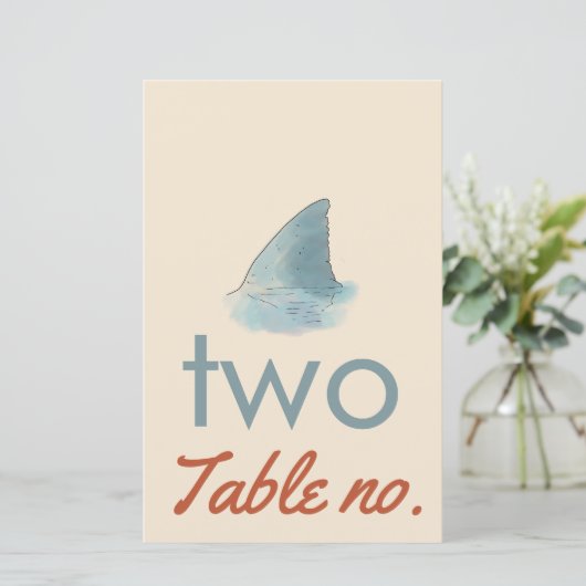 枠結婚の海動物付きのテーブル番号 (スタンド正面)
