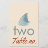 枠結婚の海動物付きのテーブル番号 (正面)