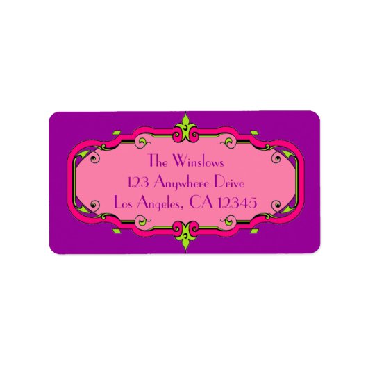 枠華美付き ラベル (正面)