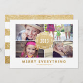 枠華美枠 |ホリデーフォトカード シーズンカード (正面/裏面)