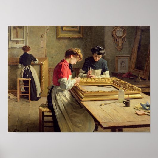 枠金箔工房のインテリア ポスター (正面)