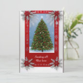 枠飾に囲まれたクリスマスツリー シーズンカード (スタンド正面)