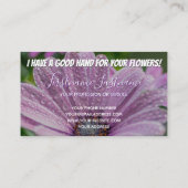 枯れたおもしろい花花屋の専門知識が必要 名刺 (裏面)