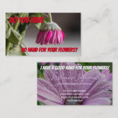 枯れたおもしろい花花屋の専門知識が必要 名刺 (正面/裏面)