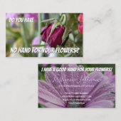 枯れたおもしろい花花屋の専門知識が必要 名刺 (正面/裏面)