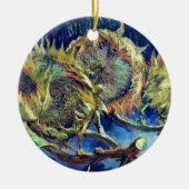 枯れたヒマワリ4 セラミックオーナメント (正面)