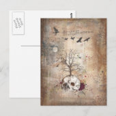 枯れた木のダークアート ポストカード (正面/裏面)