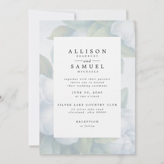 枯れた白鷺の花 招待状 (正面)