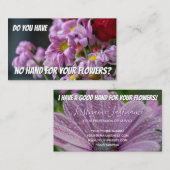 枯れた花おもしろい花屋の専門知識が必要バス 名刺 (正面/裏面)