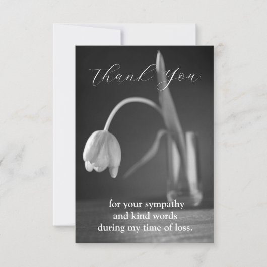 枯れた花 サンキューカード (正面)