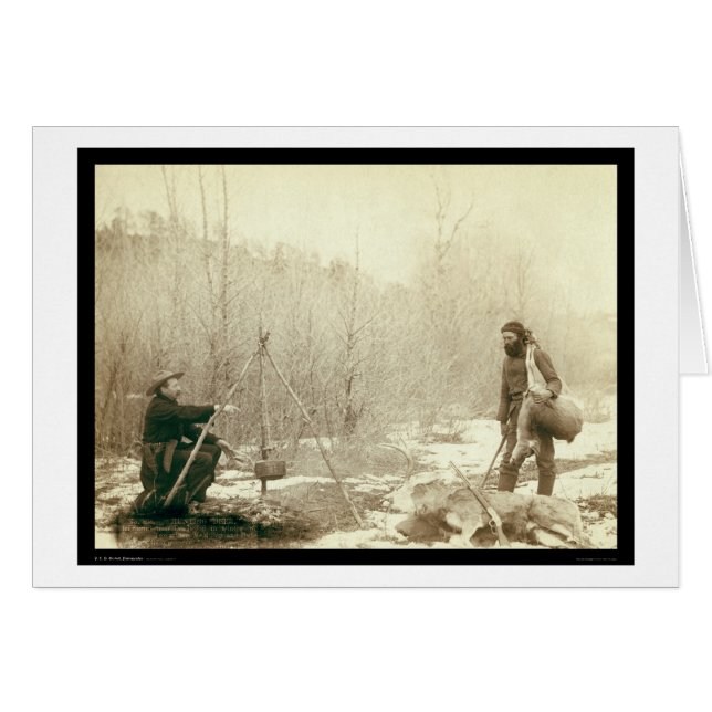 枯れ木サウスダコタ1887年のシカの狩り (正面横)