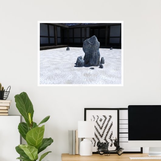 枯山水 ポスター (ホームオフィス)