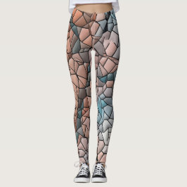 架空のキルトアクアサーモン レギンス