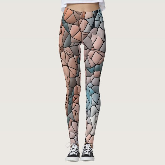 架空のキルトアクアサーモン レギンス (正面)