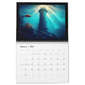 架空のライトハウス カレンダー (2月 2027)