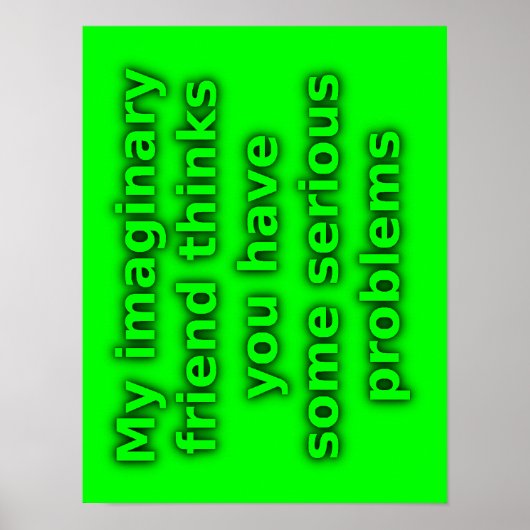 架空の友人の深刻な問題のポスおもしろいター ポスター (正面)