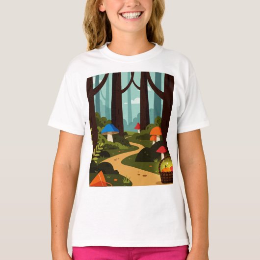 架空の森の風景 Tシャツ (正面)