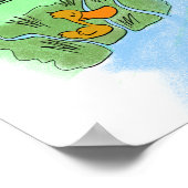 架空の港湾都市の漫画の地図 ポスター (角)