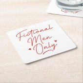 架空の男性のみ スクエアペーパーコースター (アングル)