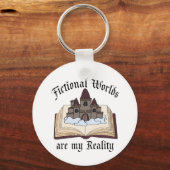 架空の言葉は私の現実の本の恋人 キーホルダー (裏面)