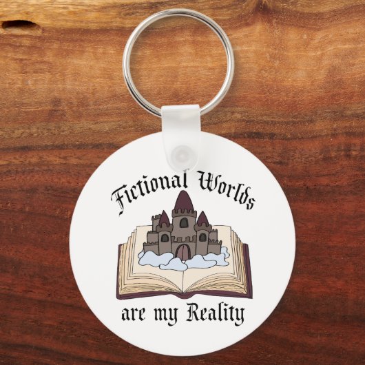 架空の言葉は私の現実の本の恋人 キーホルダー (裏面)