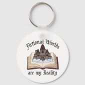 架空の言葉は私の現実の本の恋人 キーホルダー (裏面)