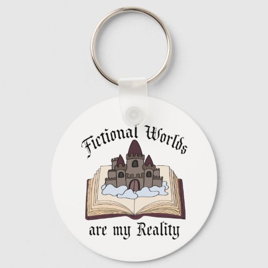 架空の言葉は私の現実の本の恋人 キーホルダー (裏面)