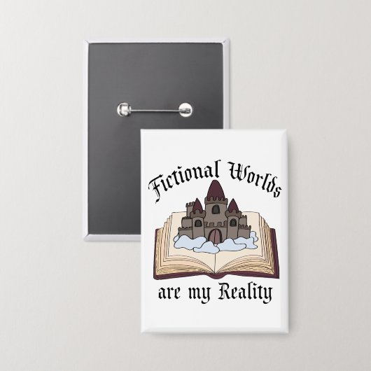 架空の言葉は私の現実の本の恋人 缶バッジ (正面/裏面)