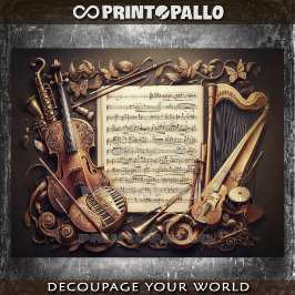 架空の音楽楽器の概念 薄葉紙