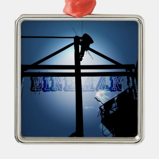 架線工夫のオーナメント メタルオーナメント (正面)
