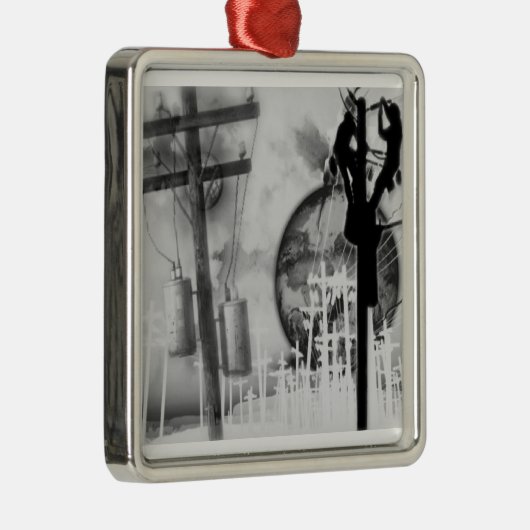 架線工夫のオーナメント メタルオーナメント (右)