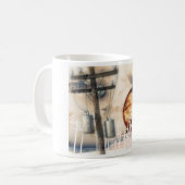 架線工夫のコーヒー・マグ コーヒーマグカップ (正面左)