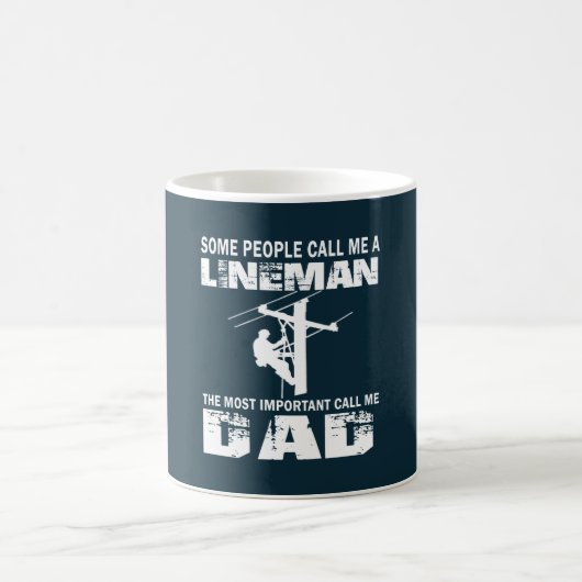 架線工夫のパパ コーヒーマグカップ (中央)