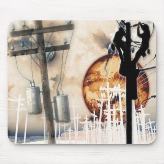 架線工夫のマウスパッド マウスパッド (正面)