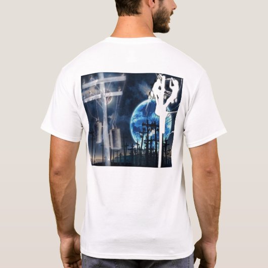 架線工夫のワイシャツ Tシャツ (裏面)