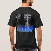 架線工夫のワイシャツ Tシャツ (裏面)