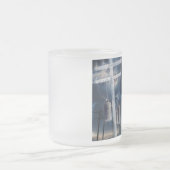 架線工夫の曇らされたマグ フロストグラスマグカップ (中央)