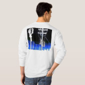 架線工夫の長袖のワイシャツ Tシャツ (裏面フル)